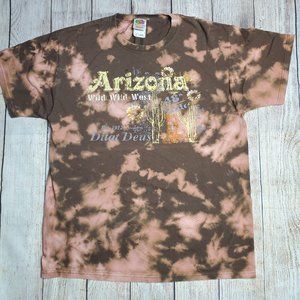 1 of a Kind Bleach Dye AZ Boho Graphic Tee